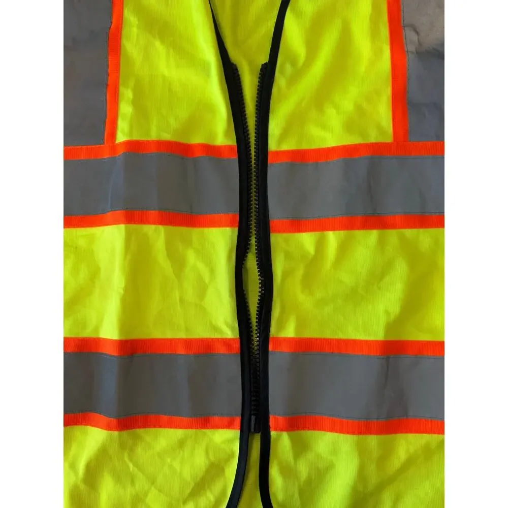 NEON Construction Vest Top Shirt Costume - Picture 2 of 3